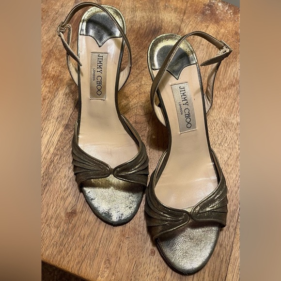 Gold Jimmy Choo Heels - Picture 7 of 8